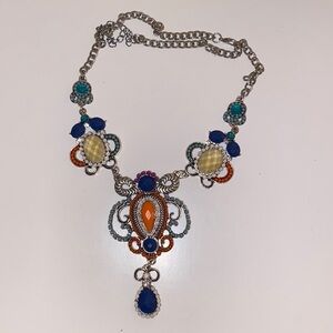 ✅Magnificent multilayer  simulated pearl/gold necklace set in silver tone